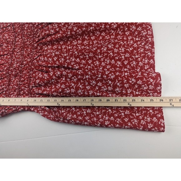 Wild Fable Women's Smocked Dress Sz Medium Red Floral Adjustable Strap NWT - Picture 10 of 10